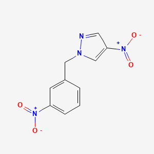molecular formula C10H8N4O4 B6344469 4-Nitro-1-[(3-nitrophenyl)methyl]-1H-pyrazole CAS No. 1240569-46-3