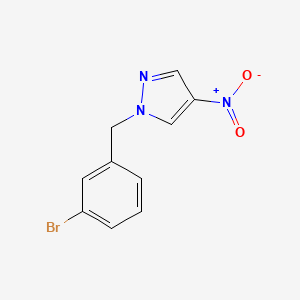molecular formula C10H8BrN3O2 B6344474 1-[(3-Bromophenyl)methyl]-4-nitro-1H-pyrazole CAS No. 1240568-94-8