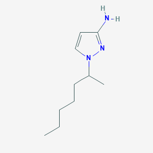 molecular formula C10H19N3 B6344486 1-(Heptan-2-yl)-1H-pyrazol-3-amine CAS No. 1240565-80-3