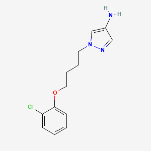 molecular formula C13H16ClN3O B6344497 1-[4-(2-氯苯氧)丁基]-1H-吡唑-4-胺 CAS No. 1240569-41-8