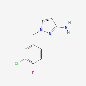 1-[(3-Chloro-4-fluorophenyl)methyl]-1H-pyrazol-3-amine