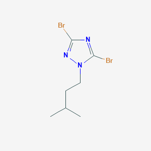 molecular formula C7H11Br2N3 B6344548 3,5-Dibromo-1-(3-methylbutyl)-1H-1,2,4-triazole CAS No. 1240571-02-1