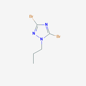 molecular formula C5H7Br2N3 B6344550 3,5-二溴-1-丙基-1H-1,2,4-三唑 CAS No. 1240567-54-7