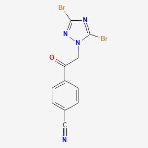 molecular formula C11H6Br2N4O B6344560 4-[2-(Dibromo-1H-1,2,4-triazol-1-yl)acetyl]benzonitrile CAS No. 1240571-32-7
