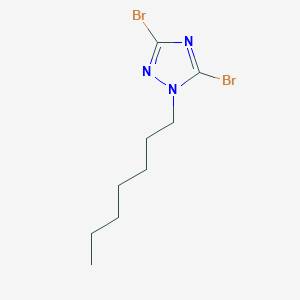 molecular formula C9H15Br2N3 B6344569 3,5-二溴-1-庚基-1H-1,2,4-三唑 CAS No. 1240572-20-6