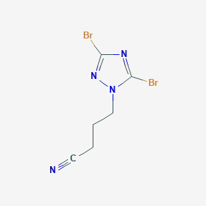 4-(Dibromo-1H-1,2,4-triazol-1-yl)butanenitrile