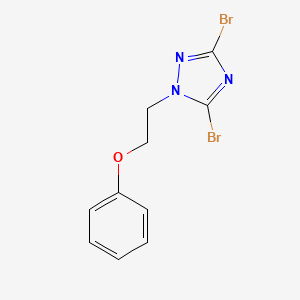 molecular formula C10H9Br2N3O B6344592 3,5-Dibromo-1-(2-phenoxyethyl)-1H-1,2,4-triazole CAS No. 1240567-82-1