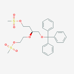 B063446 (3S)-3-{2-[(Methanesulfonyl)oxy]ethoxy}-4-(triphenylmethoxy)butyl methanesulfonate CAS No. 170277-77-7