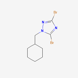 molecular formula C9H13Br2N3 B6344605 3,5-Dibromo-1-(cyclohexylmethyl)-1H-1,2,4-triazole CAS No. 1240571-25-8