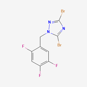 molecular formula C9H4Br2F3N3 B6344624 3,5-Dibromo-1-[(2,4,5-trifluorophenyl)methyl]-1H-1,2,4-triazole CAS No. 1240571-47-4