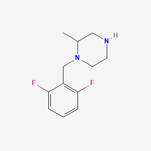 molecular formula C12H16F2N2 B6344670 1-[(2,6-Difluorophenyl)methyl]-2-methylpiperazine CAS No. 1240565-37-0