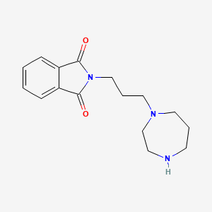 molecular formula C16H21N3O2 B6344707 2-[3-(1,4-Diazepan-1-yl)propyl]-2,3-dihydro-1H-isoindole-1,3-dione CAS No. 1000511-61-4
