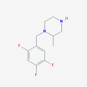 molecular formula C12H15F3N2 B6344714 2-Methyl-1-[(2,4,5-trifluorophenyl)methyl]piperazine CAS No. 1240573-78-7