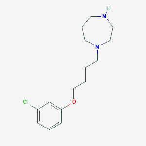 molecular formula C15H23ClN2O B6344717 1-[4-(3-Chlorophenoxy)butyl]-1,4-diazepane CAS No. 1240574-99-5