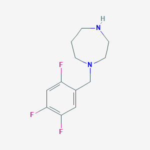 molecular formula C12H15F3N2 B6344735 1-[(2,4,5-Trifluorophenyl)methyl]-1,4-diazepane CAS No. 1240573-29-8