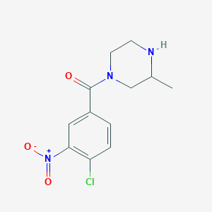 molecular formula C12H14ClN3O3 B6344746 1-(4-Chloro-3-nitrobenzoyl)-3-methylpiperazine CAS No. 1240564-68-4