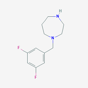 molecular formula C12H16F2N2 B6344747 1-[(3,5-Difluorophenyl)methyl]-1,4-diazepane CAS No. 1240566-10-2