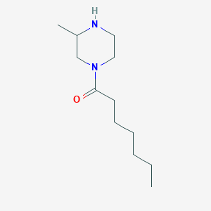 molecular formula C12H24N2O B6344754 1-(3-Methylpiperazin-1-yl)heptan-1-one CAS No. 1240568-02-8