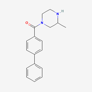molecular formula C18H20N2O B6344766 3-Methyl-1-(4-phenylbenzoyl)piperazine CAS No. 1240581-42-3