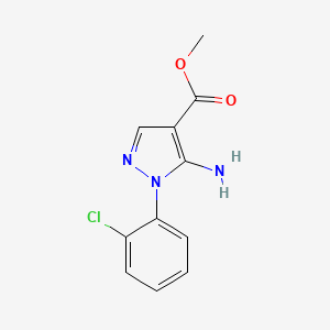 molecular formula C11H10ClN3O2 B6344775 Methyl 5-amino-1-(2-chlorophenyl)-1H-pyrazole-4-carboxylate CAS No. 1264044-28-1
