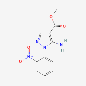 molecular formula C11H10N4O4 B6344779 Methyl 5-amino-1-(2-nitrophenyl)-1H-pyrazole-4-carboxylate CAS No. 1264044-43-0