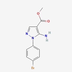 molecular formula C11H10BrN3O2 B6344784 Methyl 5-amino-1-(4-bromophenyl)-1H-pyrazole-4-carboxylate CAS No. 1264044-55-4