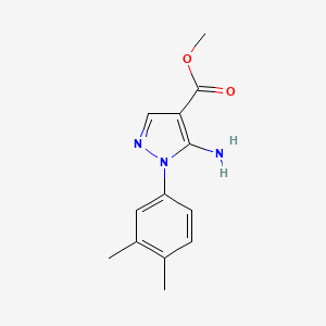 molecular formula C13H15N3O2 B6344792 Methyl 5-amino-1-(3,4-dimethylphenyl)-1H-pyrazole-4-carboxylate CAS No. 1264044-66-7