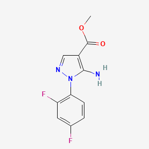 molecular formula C11H9F2N3O2 B6344800 5-氨基-1-(2,4-二氟苯基)-1H-吡唑-4-羧酸甲酯 CAS No. 1264049-61-7
