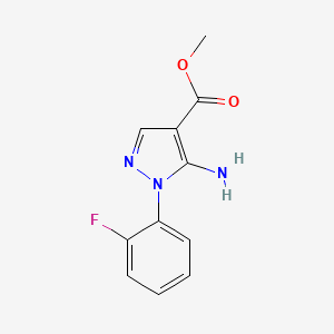 molecular formula C11H10FN3O2 B6344801 Methyl 5-amino-1-(2-fluorophenyl)-1H-pyrazole-4-carboxylate CAS No. 121716-17-4