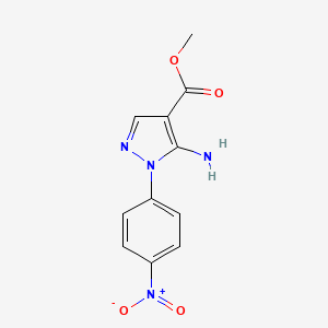 molecular formula C11H10N4O4 B6344815 5-氨基-1-(4-硝基苯基)-1H-吡唑-4-羧酸甲酯 CAS No. 1264049-09-3