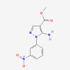 molecular formula C11H10N4O4 B6344825 5-氨基-1-(3-硝基苯基)-1H-吡唑-4-羧酸甲酯 CAS No. 1264047-13-3