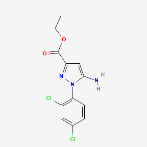 molecular formula C12H11Cl2N3O2 B6344829 Ethyl 5-amino-1-(2,4-dichlorophenyl)-1H-pyrazole-3-carboxylate CAS No. 1264039-24-8