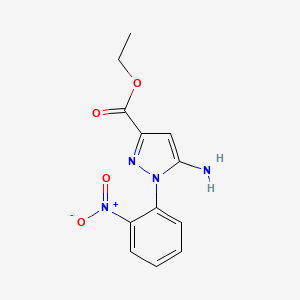 molecular formula C12H12N4O4 B6344834 Ethyl 5-amino-1-(2-nitrophenyl)-1H-pyrazole-3-carboxylate CAS No. 1264045-48-8