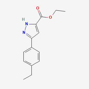 molecular formula C14H16N2O2 B6344836 Ethyl 5-(4-ethylphenyl)-1H-pyrazole-3-carboxylate CAS No. 1326810-31-4