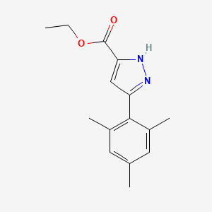 molecular formula C15H18N2O2 B6344845 Ethyl 5-(2,4,6-trimethylphenyl)-1H-pyrazole-3-carboxylate CAS No. 1326810-52-9