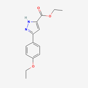molecular formula C14H16N2O3 B6344853 Ethyl 5-(4-ethoxyphenyl)-1H-pyrazole-3-carboxylate CAS No. 1326812-01-4