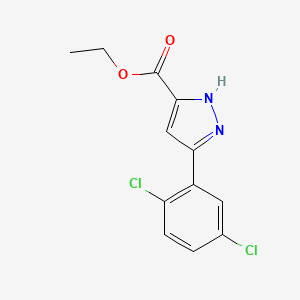 molecular formula C12H10Cl2N2O2 B6344860 Ethyl 5-(2,5-dichlorophenyl)-1H-pyrazole-3-carboxylate CAS No. 1326812-10-5