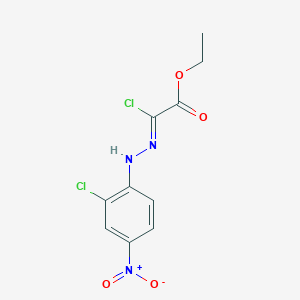molecular formula C10H9Cl2N3O4 B6344888 Ethyl (2Z)-2-chloro-2-[2-(2-chloro-4-nitrophenyl)hydrazin-1-ylidene]acetate CAS No. 1264088-11-0