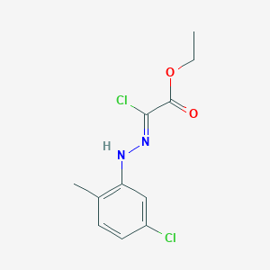 Ethyl (2Z)-2-chloro-2-[2-(5-chloro-2-methylphenyl)hydrazin-1-ylidene]acetate