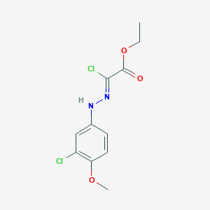 molecular formula C11H12Cl2N2O3 B6344909 Ethyl (2Z)-2-chloro-2-[2-(3-chloro-4-methoxyphenyl)hydrazin-1-ylidene]acetate CAS No. 1264089-01-1
