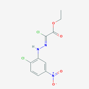 Ethyl (2Z)-2-chloro-2-[2-(2-chloro-5-nitrophenyl)hydrazin-1-ylidene]acetate
