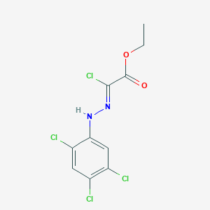 Ethyl (2Z)-2-chloro-2-[2-(2,4,5-trichlorophenyl)hydrazin-1-ylidene]acetate