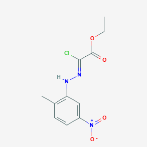 molecular formula C11H12ClN3O4 B6344931 Ethyl (2Z)-2-chloro-2-[2-(2-methyl-5-nitrophenyl)hydrazin-1-ylidene]acetate CAS No. 1264087-27-5