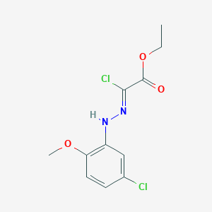 Ethyl (2Z)-2-chloro-2-[2-(5-chloro-2-methoxyphenyl)hydrazin-1-ylidene]acetate