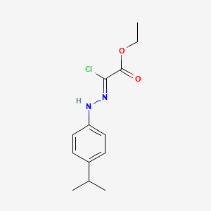 Ethyl (2Z)-2-chloro-2-{2-[4-(propan-2-yl)phenyl]hydrazin-1-ylidene}acetate