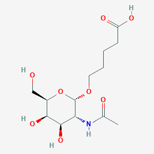 molecular formula C13H23NO8 B6344959 5-(2-Acetamido-2-deoxy-alpha-D-Galactopyranosyl-oxy)pentanoic acid CAS No. 1858224-13-1