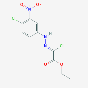 Ethyl (2Z)-2-chloro-2-[2-(4-chloro-3-nitrophenyl)hydrazin-1-ylidene]acetate