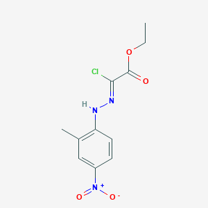 Ethyl (2Z)-2-chloro-2-[2-(2-methyl-4-nitrophenyl)hydrazin-1-ylidene]acetate