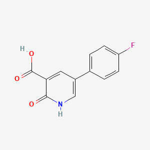 molecular formula C12H8FNO3 B6345180 5-(4-Fluorophenyl)-2-hydroxynicotinic acid, 95% CAS No. 31695-66-6
