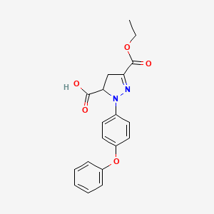 3-(Ethoxycarbonyl)-1-(4-phenoxyphenyl)-4,5-dihydro-1H-pyrazole-5-carboxylic acid